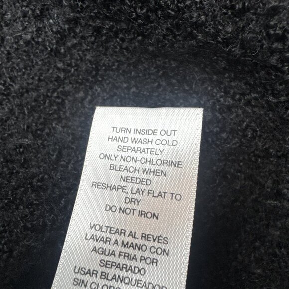 Chicos Black Sequin Feather Camille Wool Blend Cardigan XL Fairy Goth Whimsigoth - Picture 8 of 10